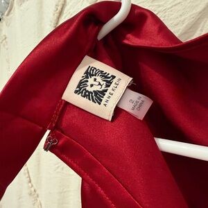 Anne Klein Vibrant Red Satin Top